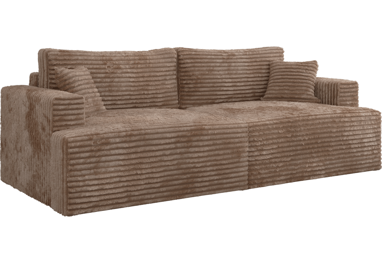 Sofa VIRELLA - brązowy, sztruks