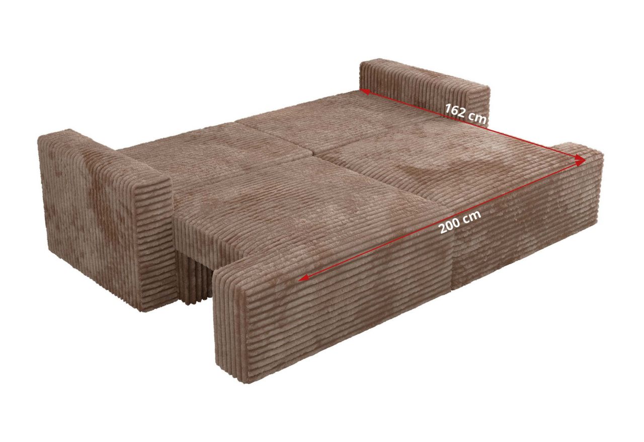 Sofa VIRELLA - brązowy, sztruks