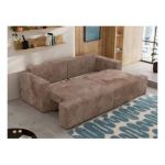 Sofa VIRELLA - brązowy, sztruks