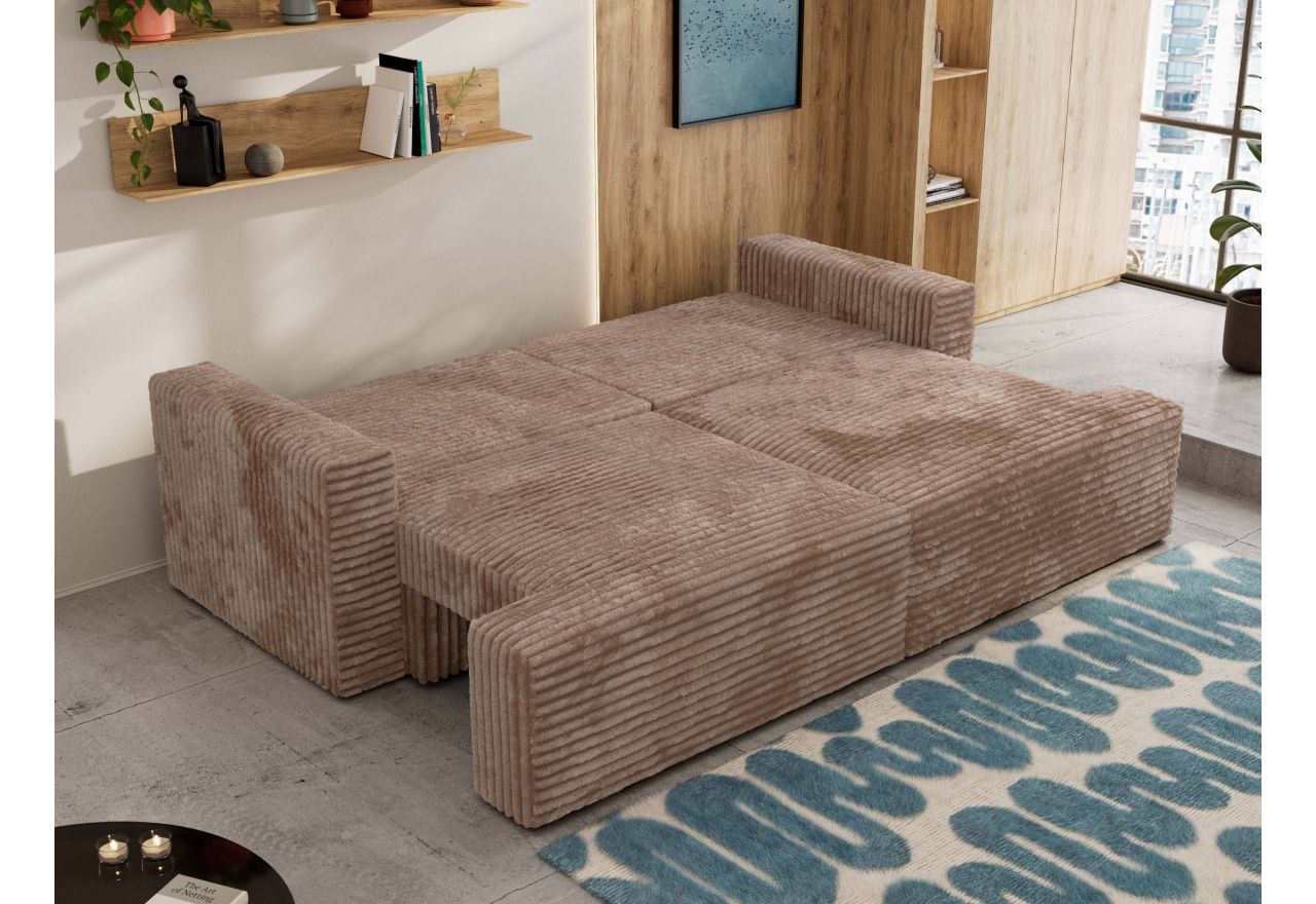 Sofa VIRELLA - brązowy, sztruks