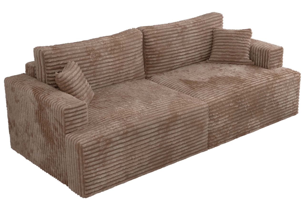 Sofa VIRELLA - brązowy, sztruks