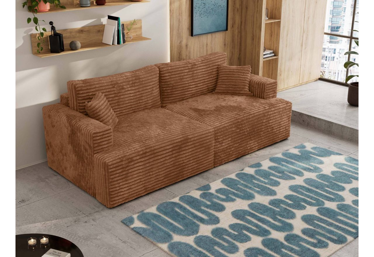 Sofa VIRELLA - pomarańczowy, sztruks