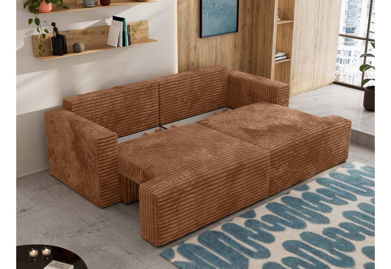 Sofa VIRELLA - pomarańczowy, sztruks