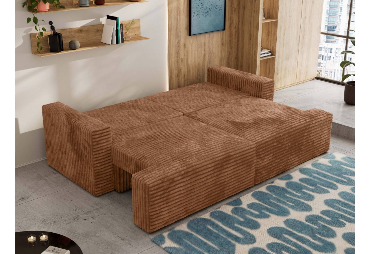 Sofa VIRELLA - pomarańczowy, sztruks