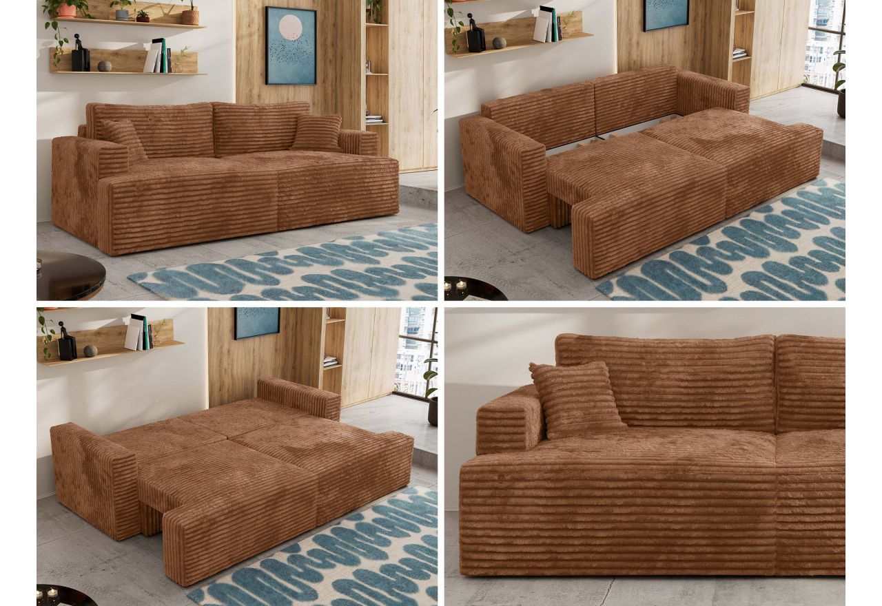 Sofa VIRELLA - pomarańczowy, sztruks