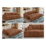 Sofa VIRELLA - pomarańczowy, sztruks