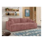 Sofa VIRELLA - różowy, sztruks
