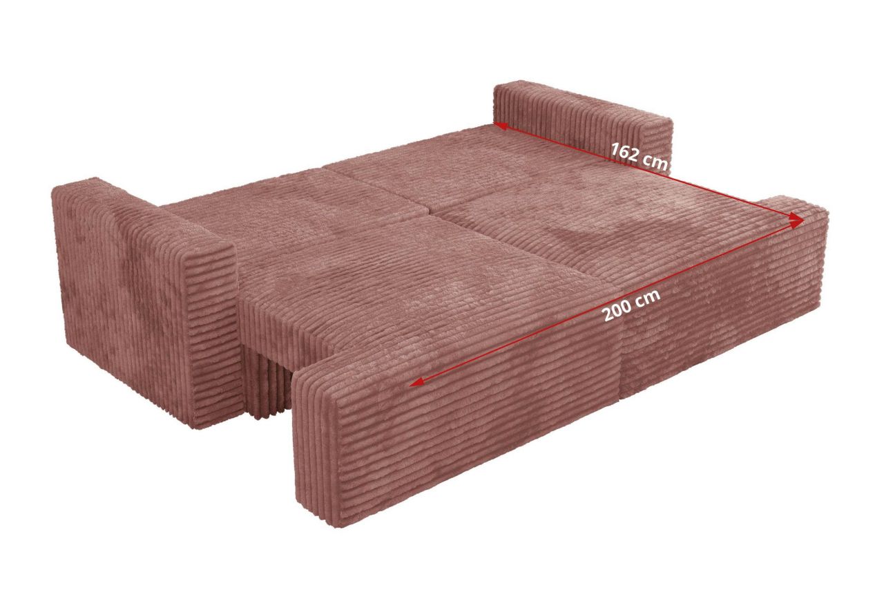 Sofa VIRELLA - różowy, sztruks