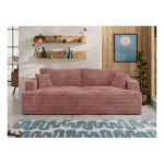 Sofa VIRELLA - różowy, sztruks
