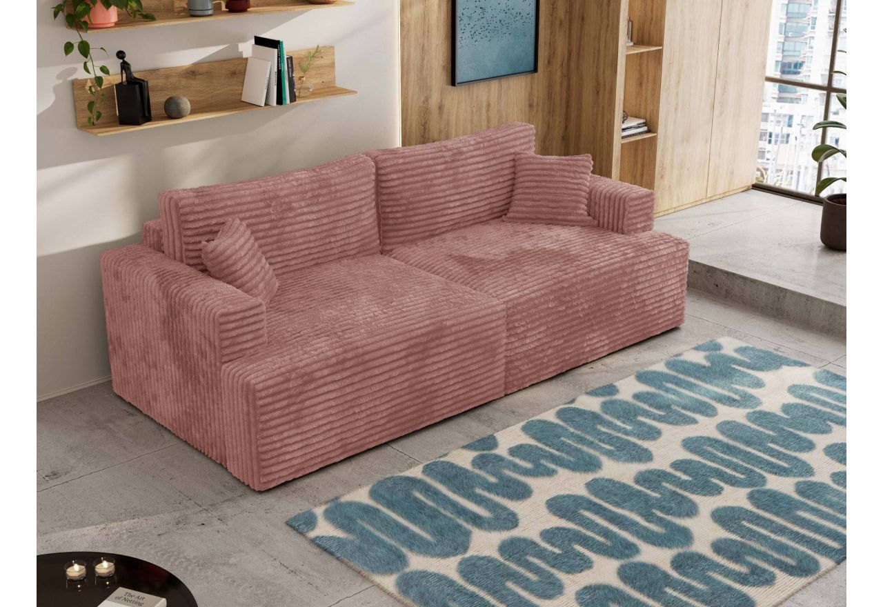 Sofa VIRELLA - różowy, sztruks