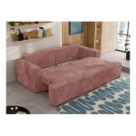 Sofa VIRELLA - różowy, sztruks