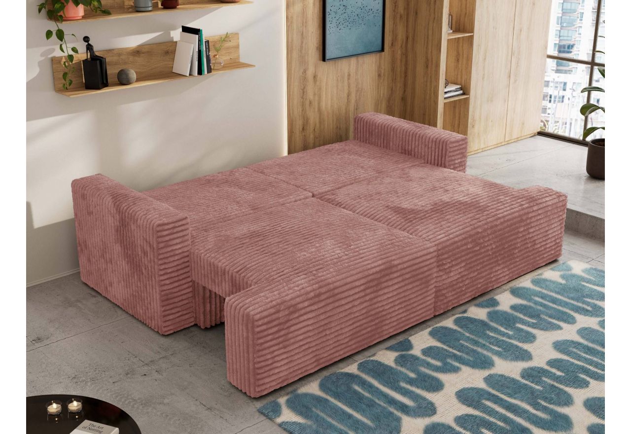 Sofa VIRELLA - różowy, sztruks