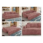Sofa VIRELLA - różowy, sztruks