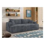 Sofa VIRELLA - ciemnoszary, sztruks