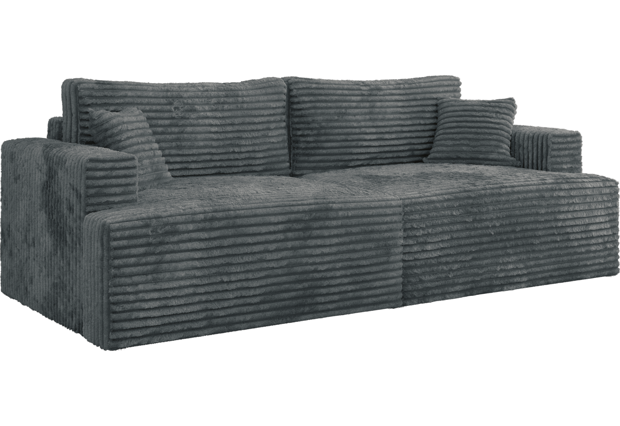 Sofa VIRELLA - ciemnoszary, sztruks