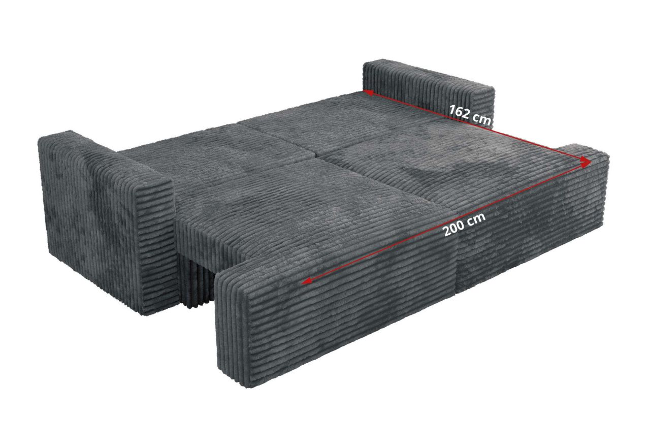 Sofa VIRELLA - ciemnoszary, sztruks