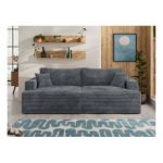 Sofa VIRELLA - ciemnoszary, sztruks