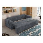 Sofa VIRELLA - ciemnoszary, sztruks