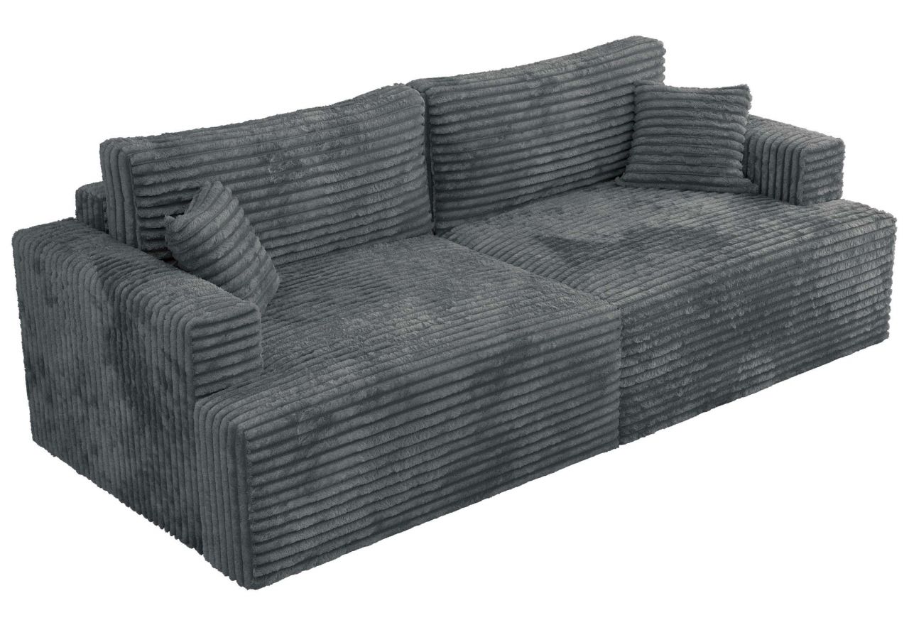 Sofa VIRELLA - ciemnoszary, sztruks