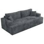 Sofa VIRELLA - ciemnoszary, sztruks
