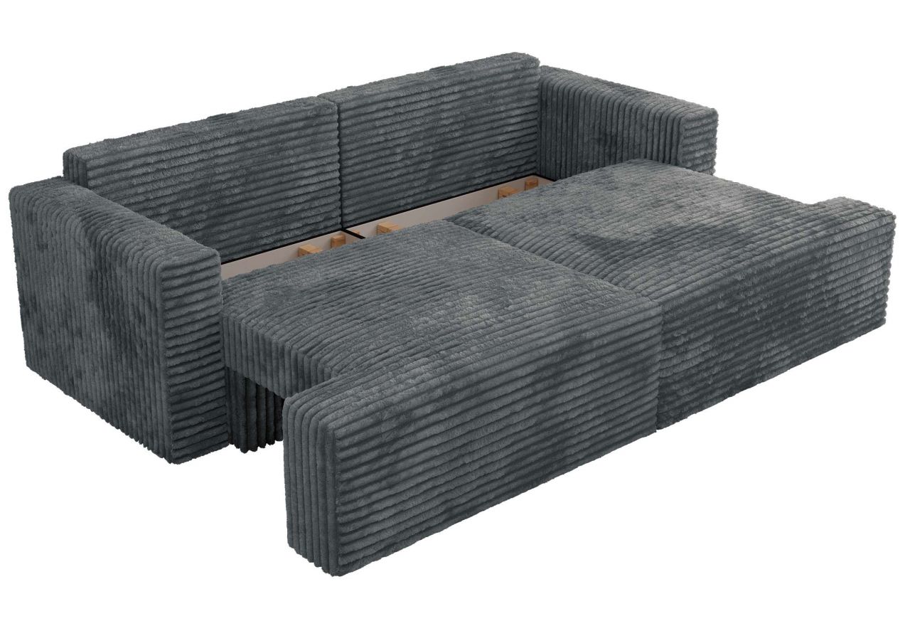 Sofa VIRELLA - ciemnoszary, sztruks
