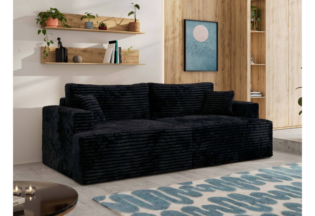 Sofa VIRELLA - czarny, sztruks