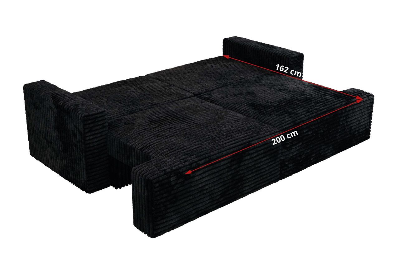 Sofa VIRELLA - czarny, sztruks