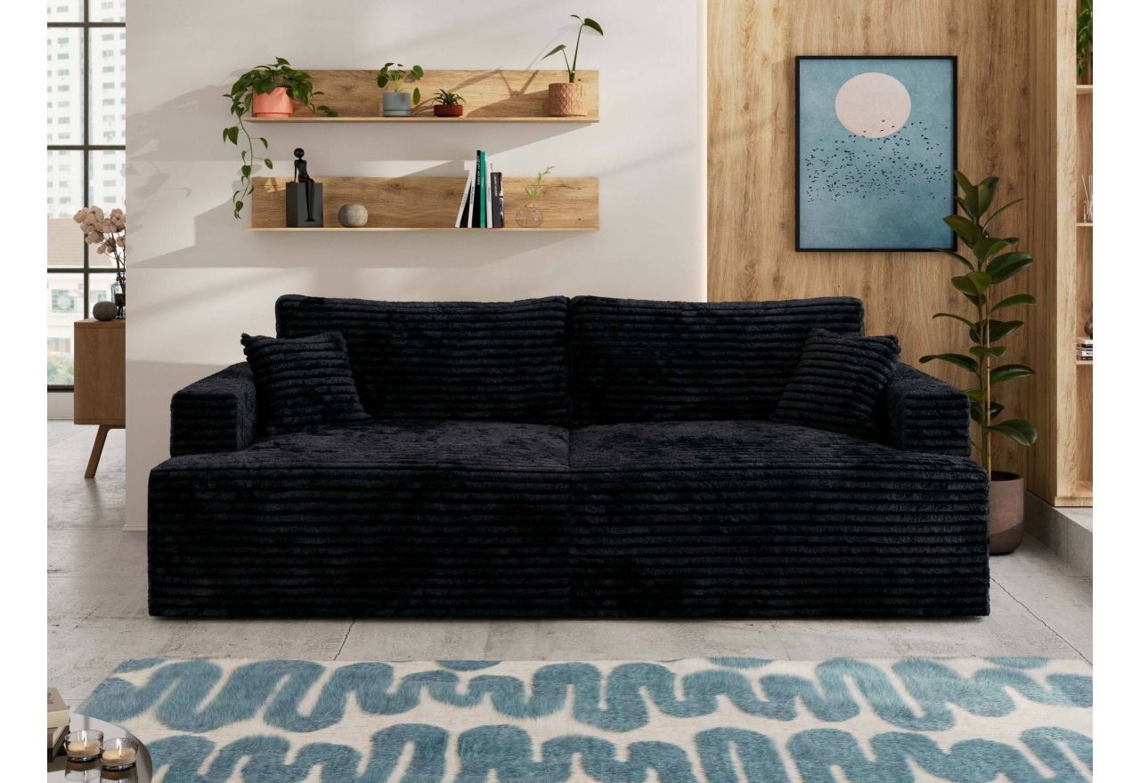Sofa VIRELLA - czarny, sztruks