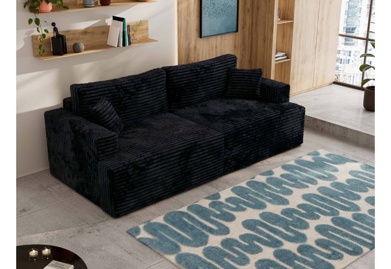 Sofa VIRELLA - czarny, sztruks