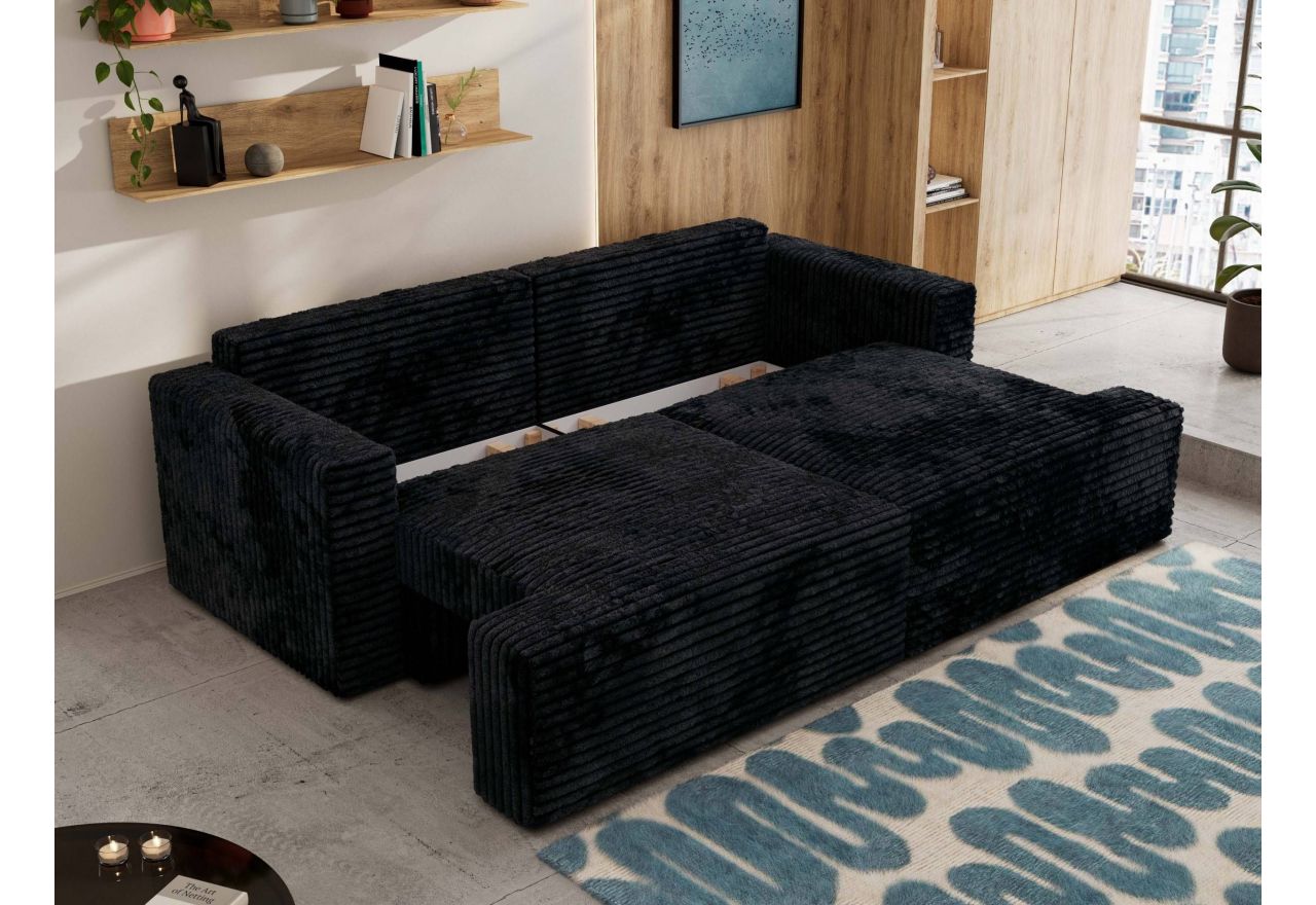 Sofa VIRELLA - czarny, sztruks