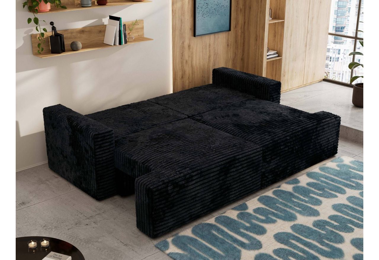Sofa VIRELLA - czarny, sztruks