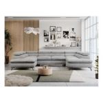 Narożnik PEDRO U - Monolith 84 - jasny szary - OUTLETU