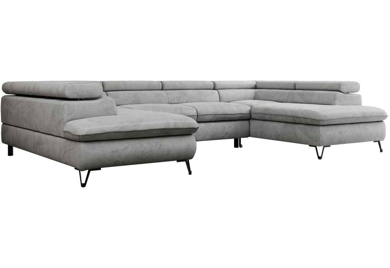 Narożnik PEDRO U - Monolith 84 - jasny szary - OUTLETU