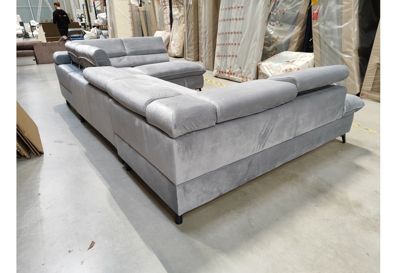 Narożnik PEDRO U - Monolith 84 - jasny szary - OUTLETU