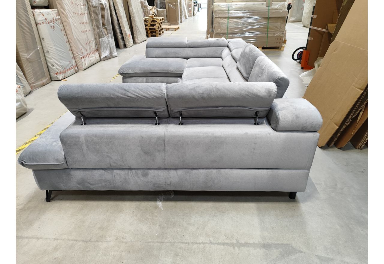 Narożnik PEDRO U - Monolith 84 - jasny szary - OUTLETU