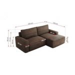 Narożnik BELLUNO L - Monolith 15 - brązowy - OUTLETU