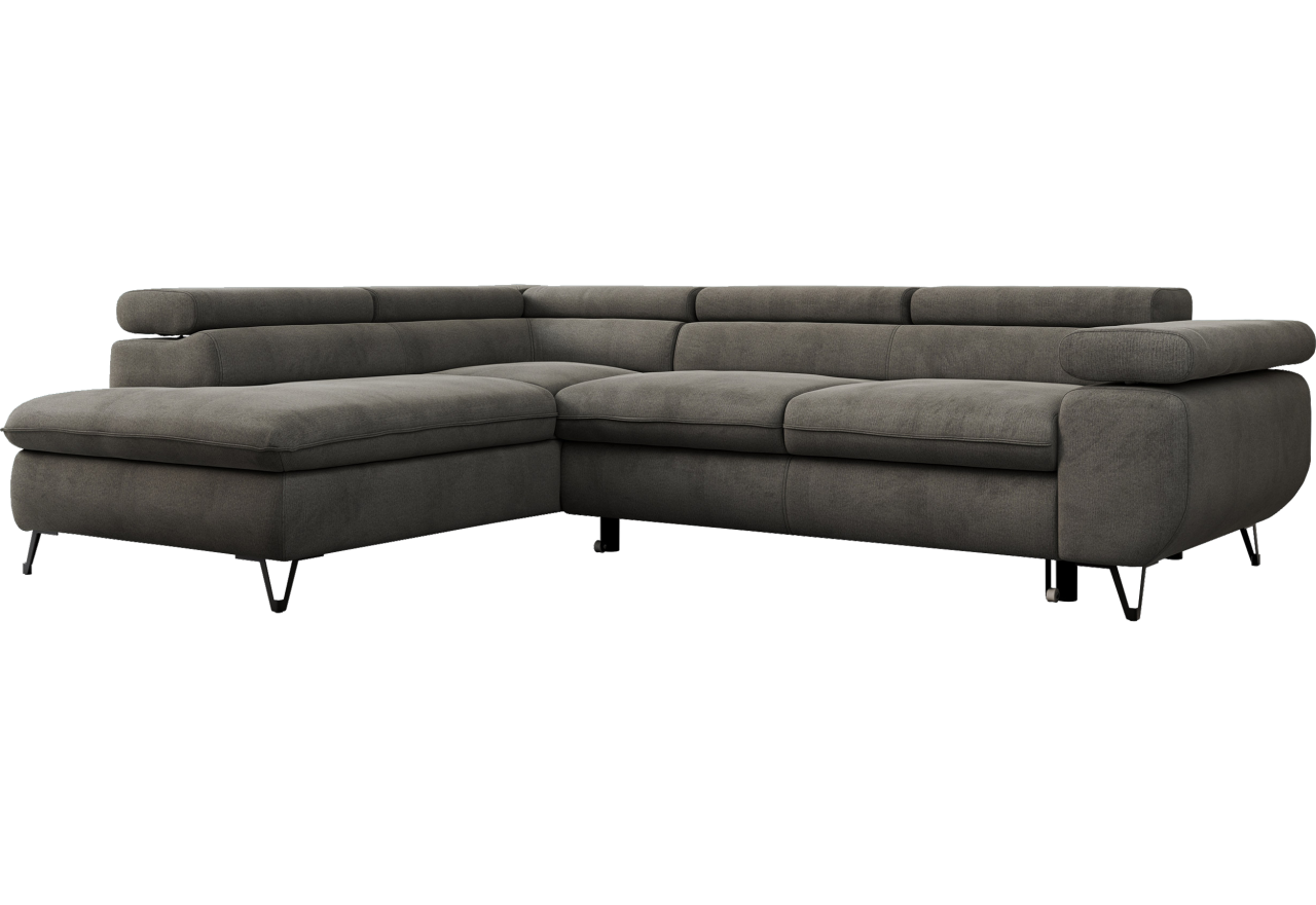 Narożnik PETER L - Monolith 92 - ciemny szary - OUTLETU