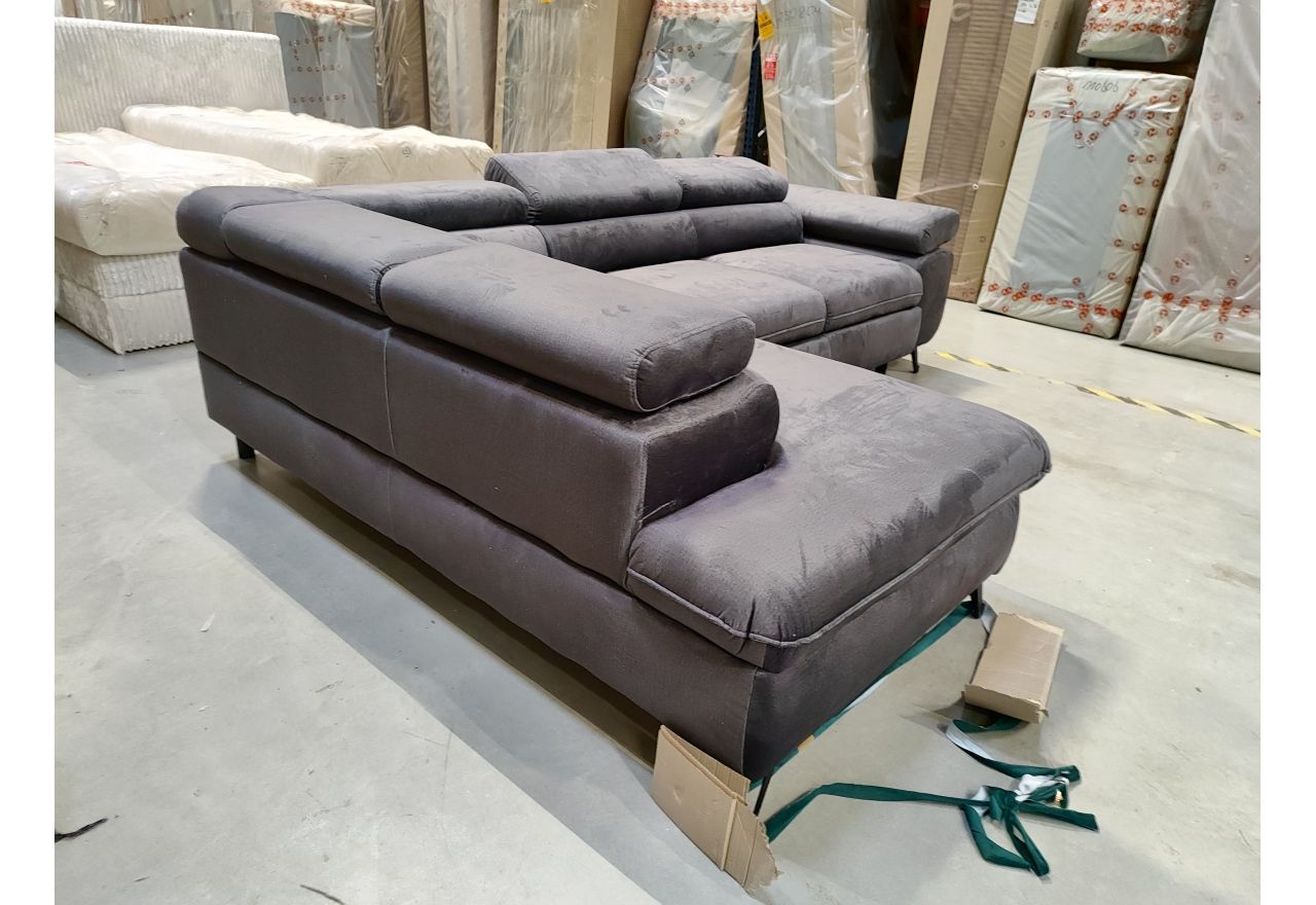 Narożnik PETER L - Monolith 92 - ciemny szary - OUTLETU