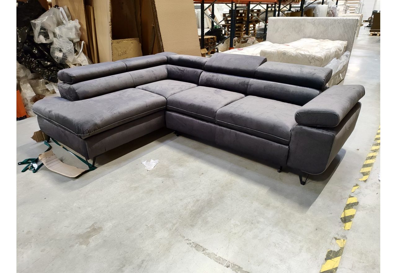 Narożnik PETER L - Monolith 92 - ciemny szary - OUTLETU