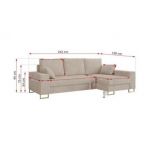 Narożnik DORIAN L - Lincoln 07 - jasny brązowy - OUTLET