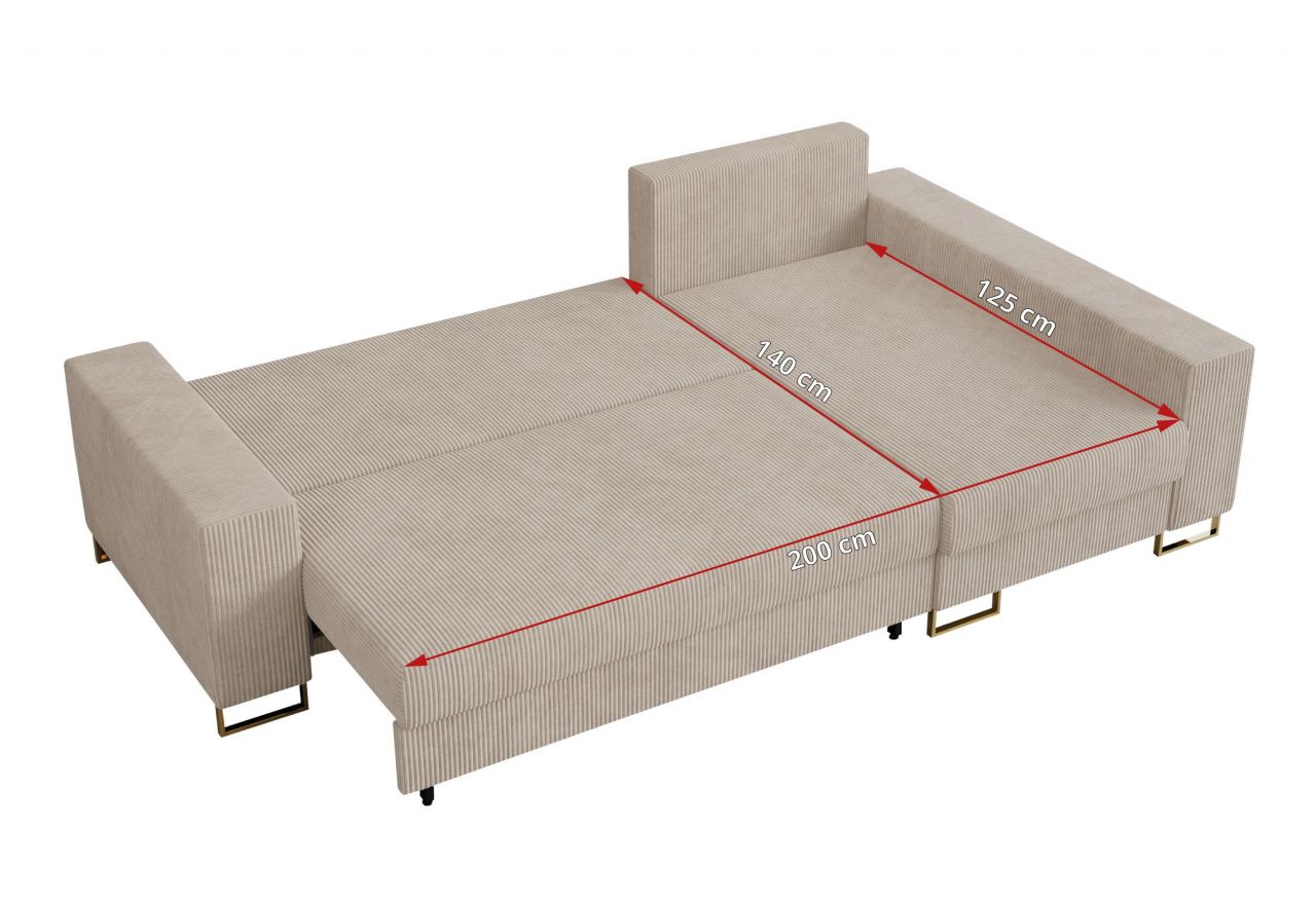 Narożnik DORIAN L - Lincoln 07 - jasny brązowy - OUTLET