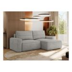 Narożnik BELLUNO L - strona prawa - jasnoszary, struktura