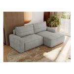 Narożnik BELLUNO L - strona prawa - jasnoszary, struktura