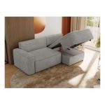 Narożnik BELLUNO L - strona prawa - jasnoszary, struktura