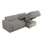 Narożnik BELLUNO L - strona prawa - jasnoszary, struktura