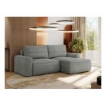 Narożnik BELLUNO L - strona prawa - szary, struktura