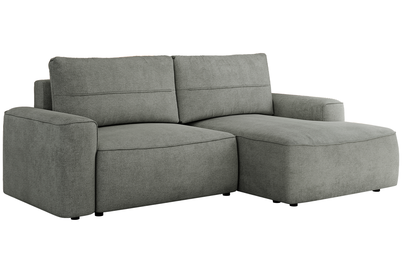 Narożnik BELLUNO L - strona prawa - szary, struktura