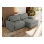 Narożnik BELLUNO L - strona prawa - szary, struktura