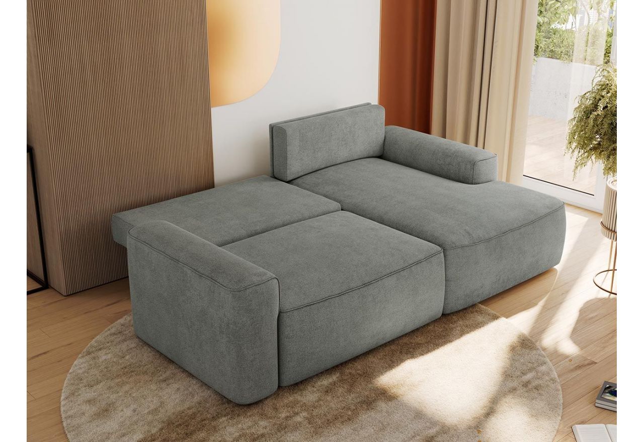 Narożnik BELLUNO L - strona prawa - szary, struktura