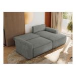 Narożnik BELLUNO L - strona prawa - szary, struktura